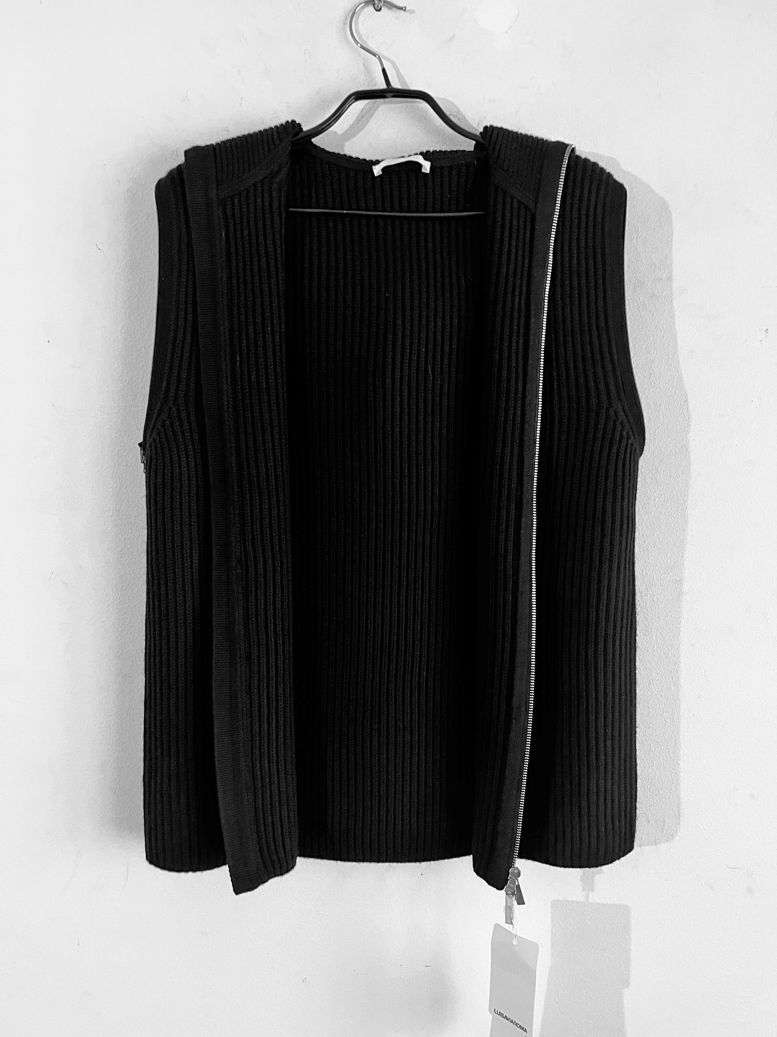 Helmut Lang Balaclava Hooded Ribbed Wool Sweatshirt Size US L / EU 52-54 / 3 - 8 Thumbnail
