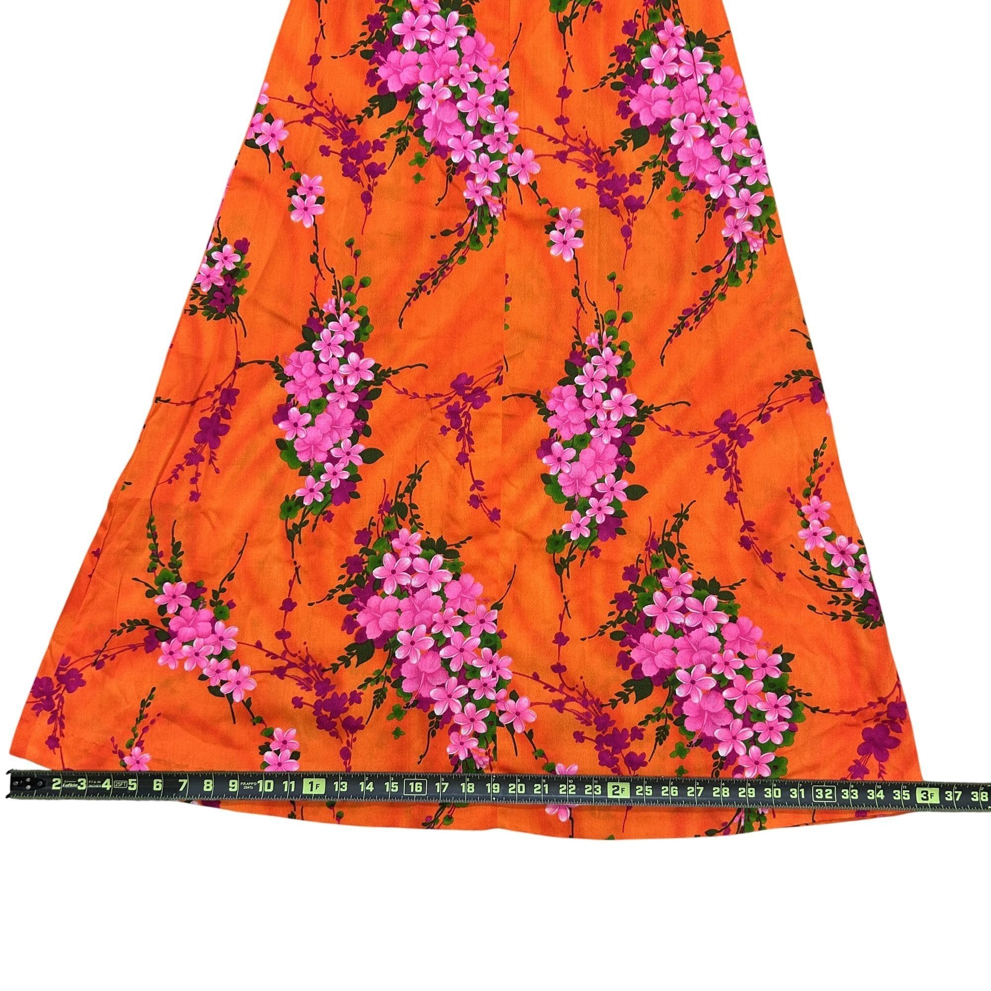 Other 60's Ui Maikai Floral Hawaiian WEDDING Dress Honeymoon Maxi Size S / US 4 / IT 40 - 11 Thumbnail