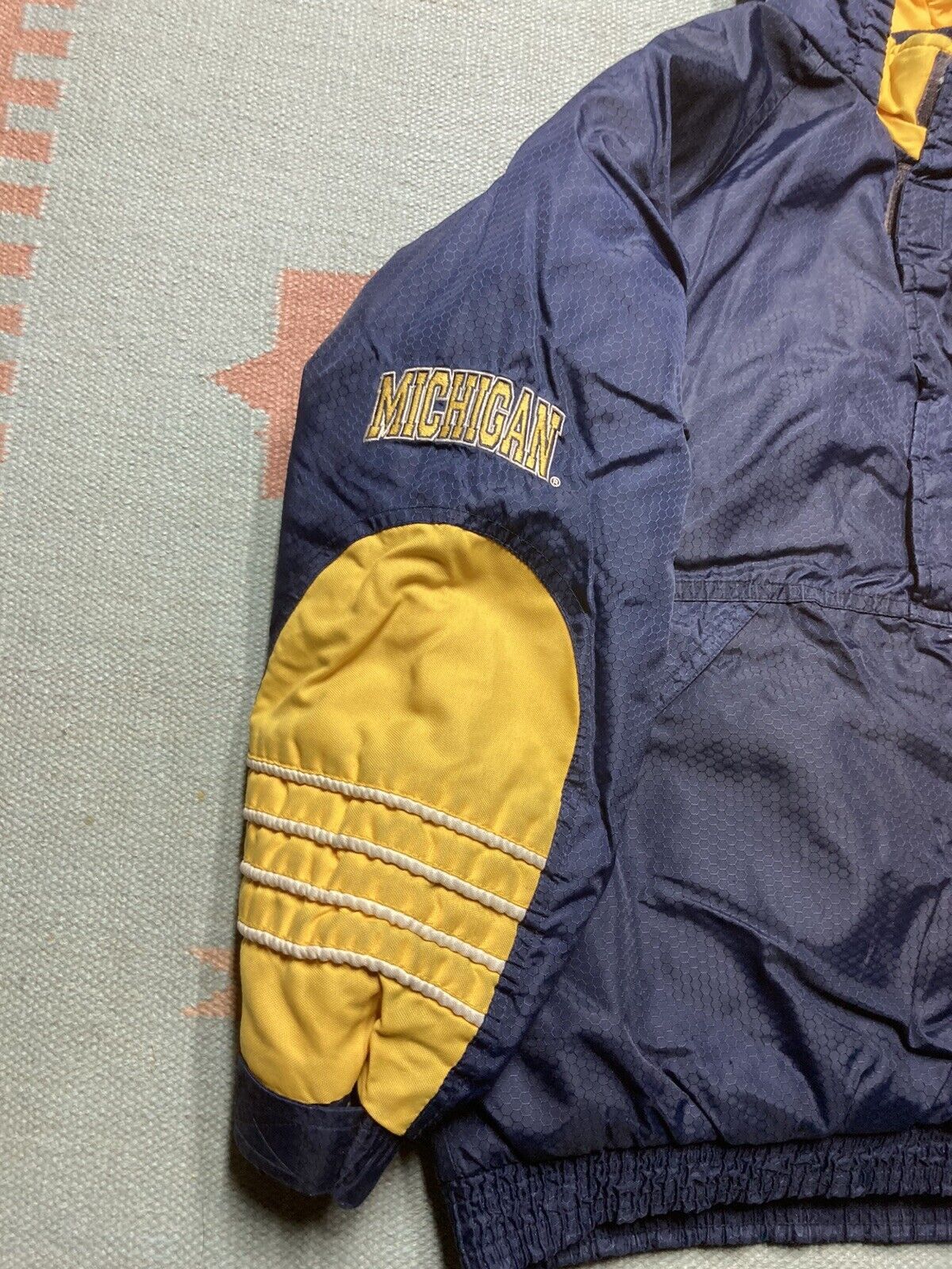 Starter × Vintage starter puffer jacket university Michigan wolverines youth M Size XS / US 0-2 / IT 36-38 - 2 Thumbnail