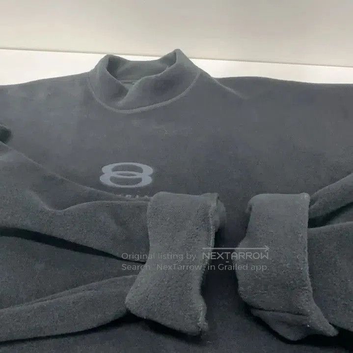 Balenciaga Balenciaga Black Logo Embroidered Oversized Sweatshirt. Size US L / EU 52-54 / 3 - 6 Thumbnail