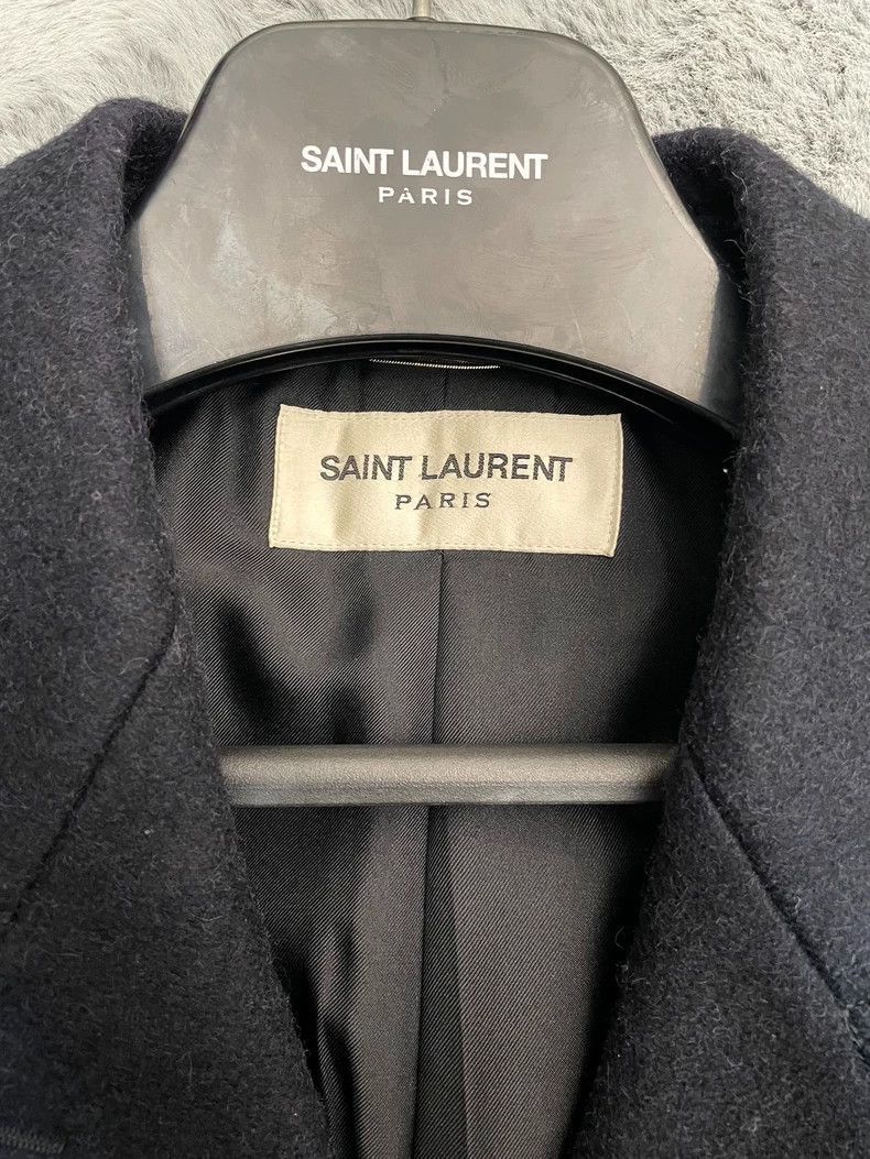 Saint Laurent Paris Saint Laurent Paris Sword collar wool navy coat-2506 Size US M / EU 48-50 / 2 - 4 Thumbnail