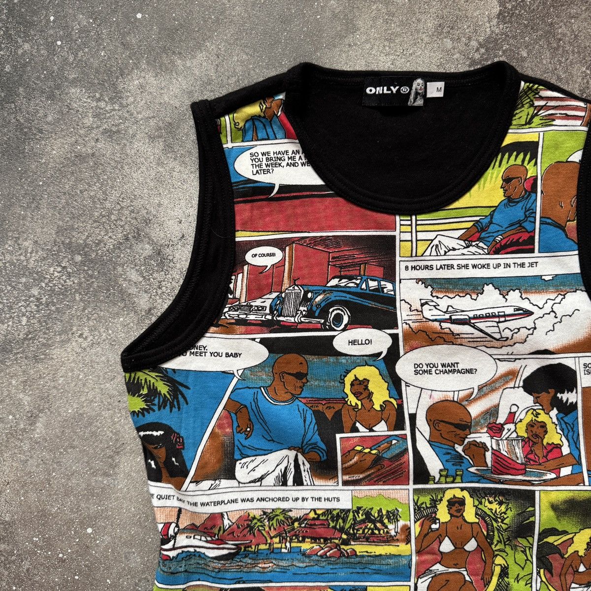 Hysteric Glamour 2000’s Aesthetic Vintage Y2K Glamour Comics Print Tank Top Size M / US 6-8 / IT 42-44 - 3 Thumbnail