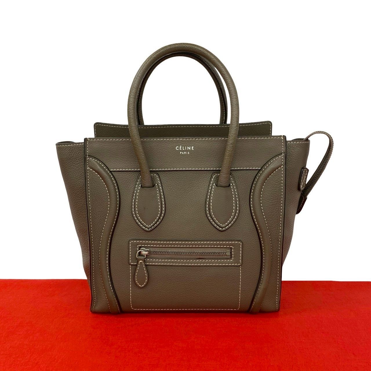 Celine Celine CELINE Luggage Micro Shopper Leather Handbag Leather Handbag DUTY FREE for USA Size ONE SIZE - 1 Thumbnail
