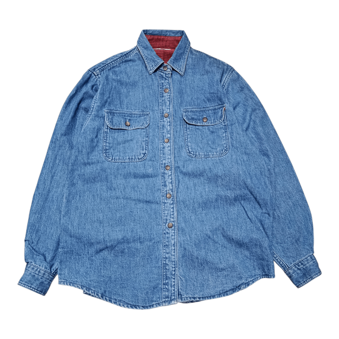 Vintage 80s L.L.Bean flannel lined denim shirt