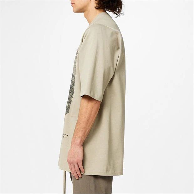 Rick Owens o1g2r1mq0624 T-Shirts in Pearl & Black Size US XL / EU 56 / 4 - 5 Thumbnail