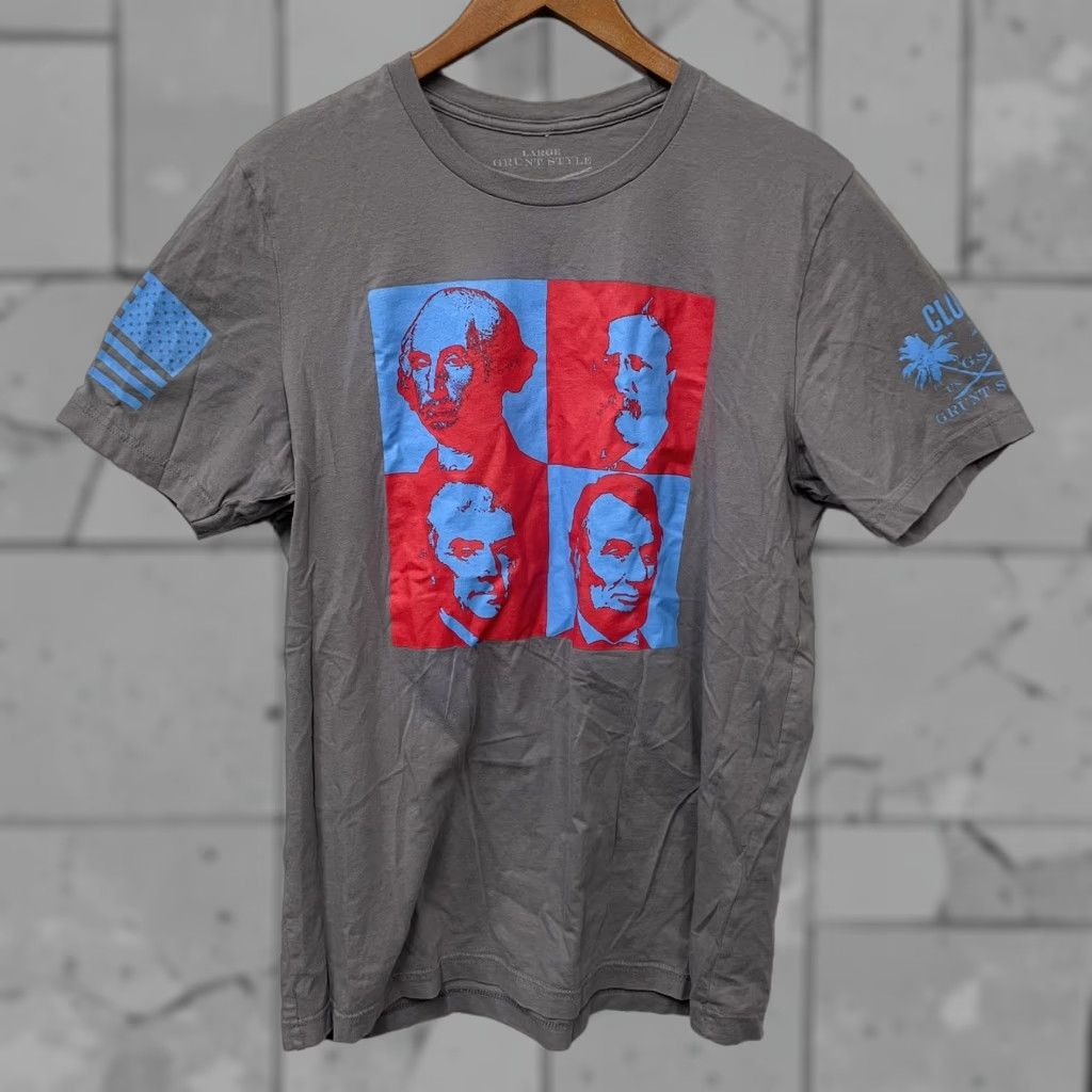 Vintage VINTAGE Grunt Style Presidential Graphic T-Shirt Mens Size L Gray 100% Cotton Size US L / EU 52-54 / 3 - 1 Thumbnail