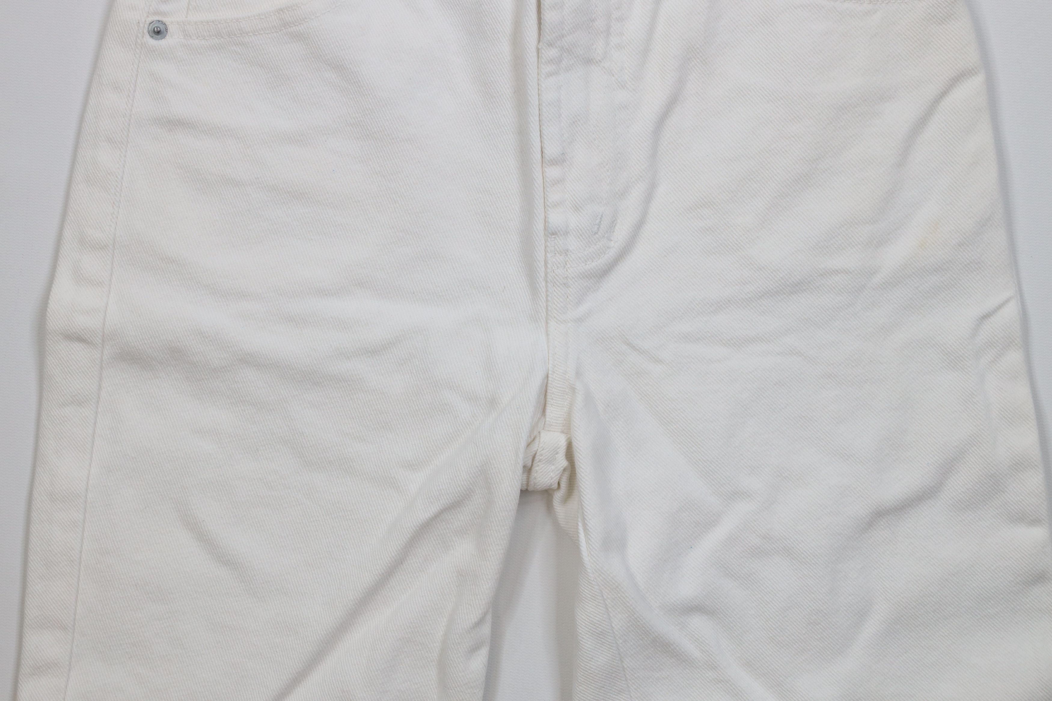 Vintage Vintage 90s Streetwear Denim Jean Shorts Jorts White Cotton Size 24" / US 00 / IT 34 - 3 Thumbnail