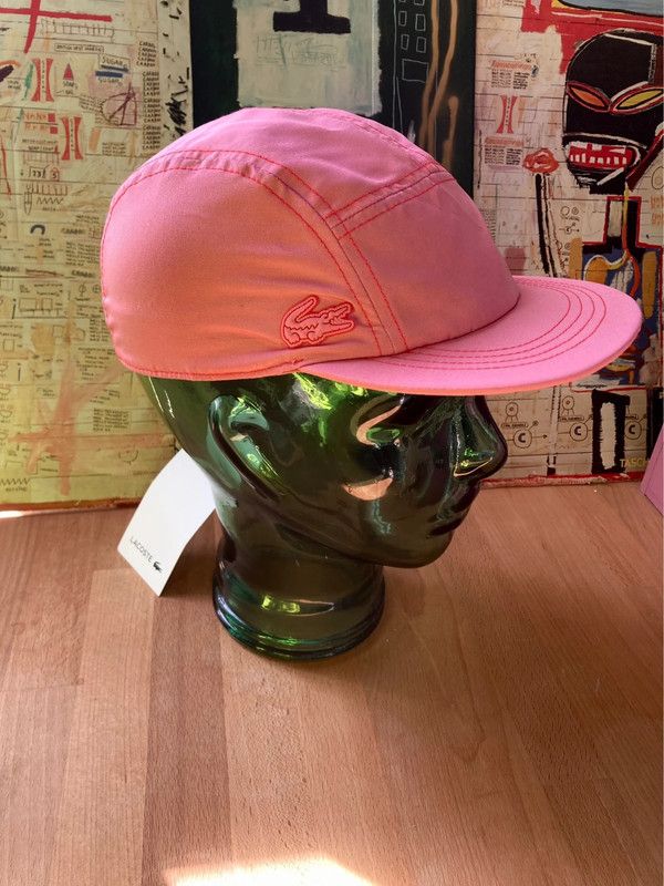 Lacoste cap hat casquette pink medium Velcro new panel Size ONE SIZE - 1 Thumbnail