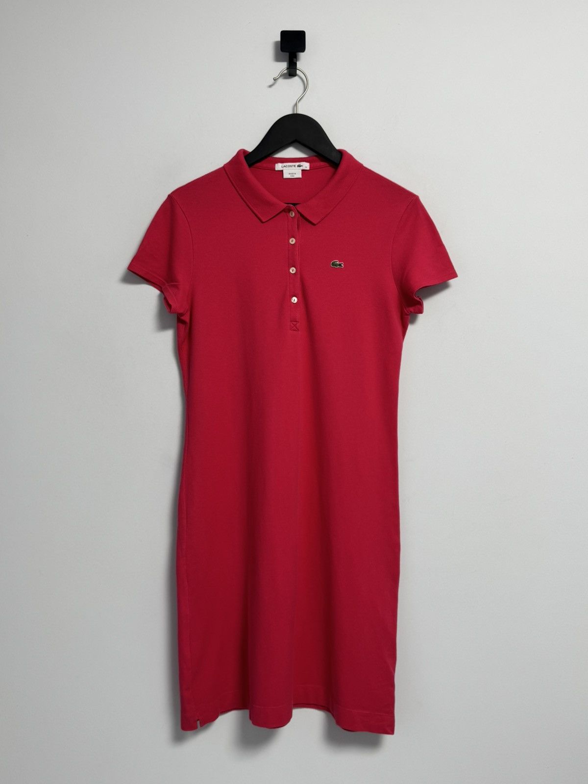 Lacoste Striped Cotton Polo Dress