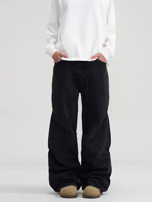 VIBE High street deconstructed design micro flare jeans Size US 34 / EU 50 - 3 Thumbnail