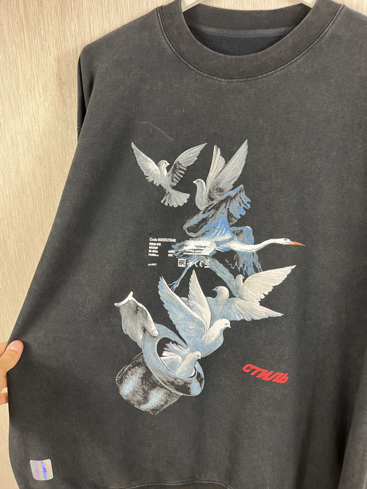 Heron Preston Heron Preston Dover oversize distressed crewneck sweatshirt Size US S / EU 44-46 / 1 - 19 Thumbnail