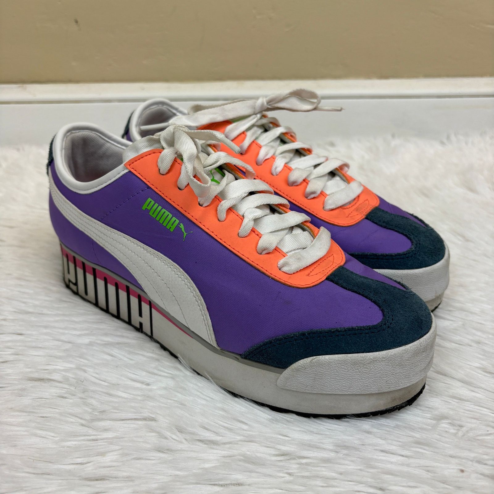 Puma Puma Roma Amor Logo Platform Sneaker Luminous Purple 10 Size US 10 / IT 40 - 2 Thumbnail