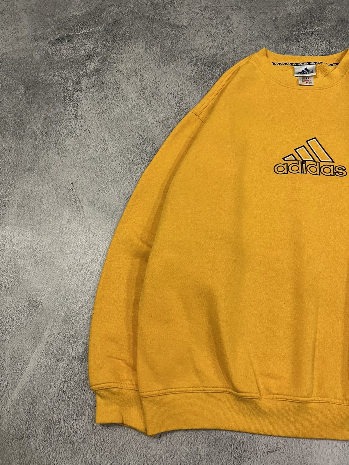 Adidas × Vintage Vintage Y2k Adidas 💛 Spell Out Big Logo Rare Sweatshirt 90’s Size US XL / EU 56 / 4 - 8 Thumbnail