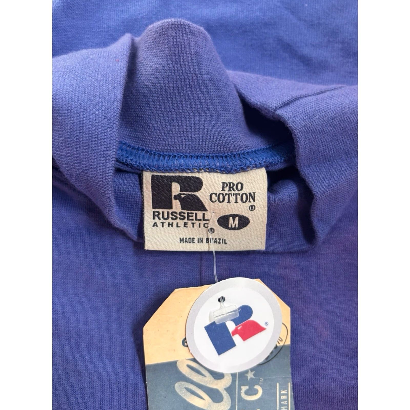 Russell Athletic VINTAGE Russell Athletic Pro Cotton Mock Neck Shirt Mens M Purple 90s NWT NOS Long Sleeve Shirts Size US M / EU 48-50 / 2 - 7 Thumbnail