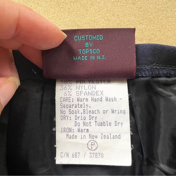 Other Vintage Blue Iridescent Fishtail Taffeta Midi Pencil Skirt Size 28" / US 6 / IT 42 - 5 Thumbnail