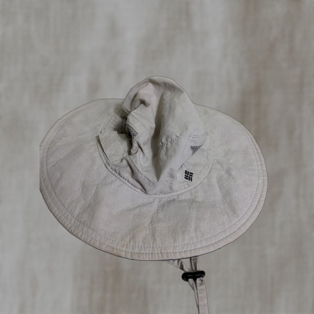 Vintage Columbia Boonie Hat Men M Gray Fisherman Fishing Hiking Strap Small/Medium Size ONE SIZE - 1 Thumbnail