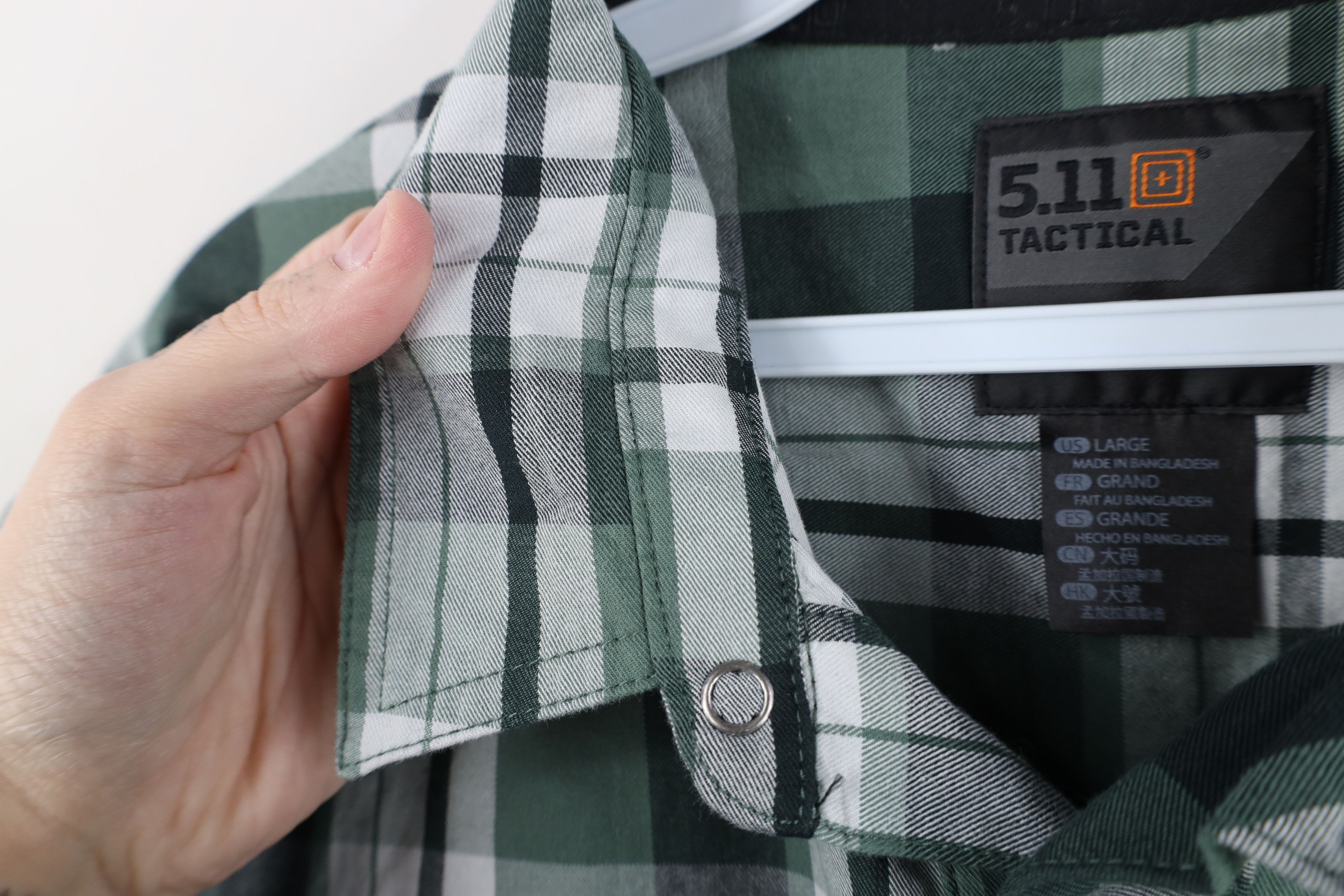 Vintage 5.11 Tactical Series Pocket Flannel Snap Button Shirt Plaid Size US L / EU 52-54 / 3 - 9 Thumbnail