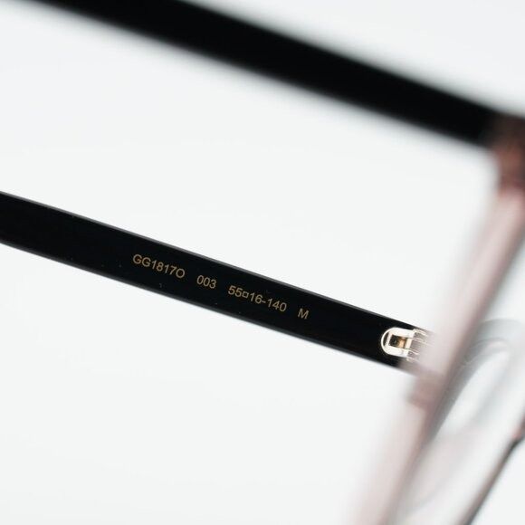 Gucci Gucci GG1817O 003 Eyeglasses Black 55mm Cat Eye Frame Size ONE SIZE - 7 Thumbnail
