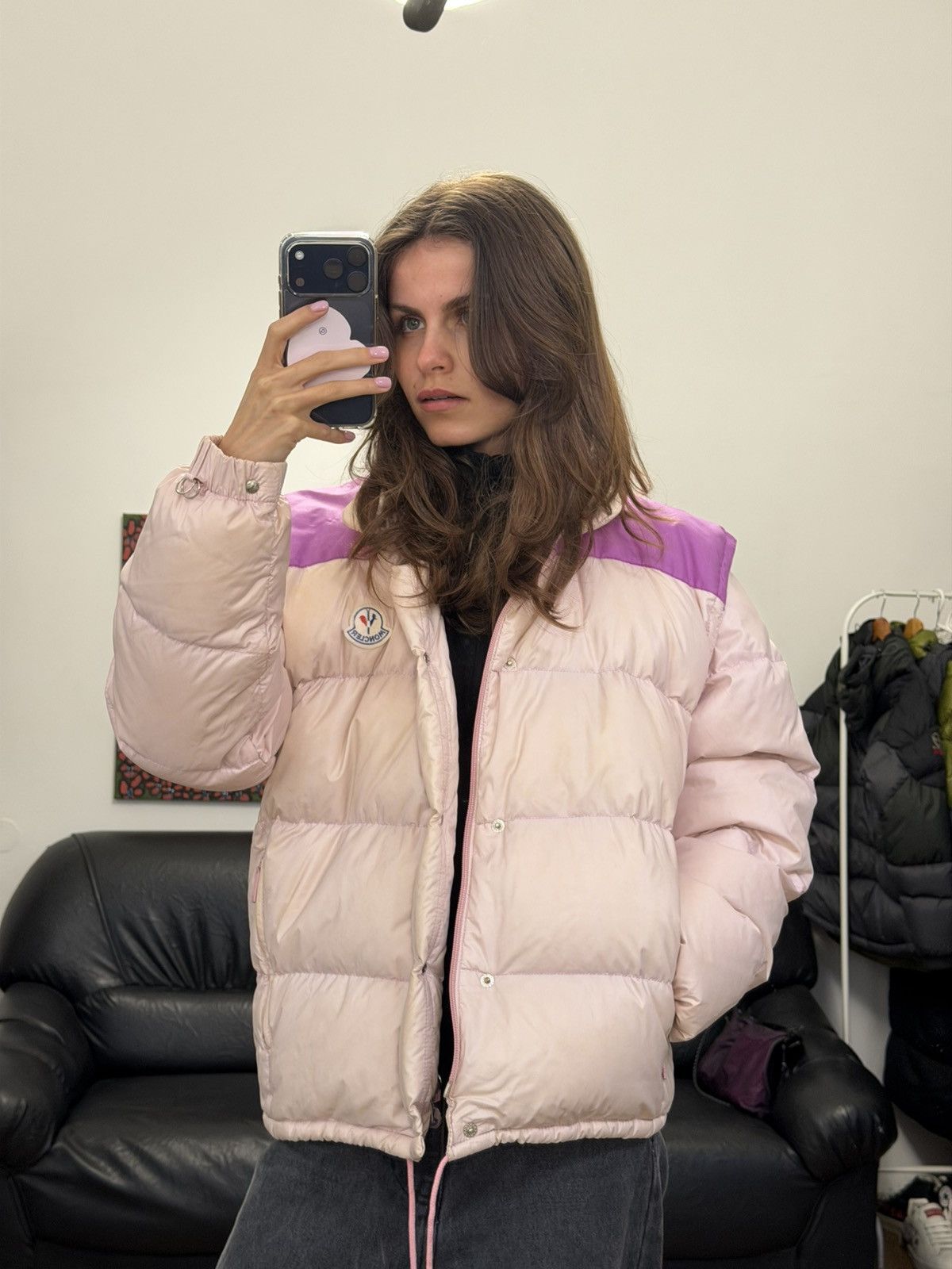 Moncler Moncler Vintage Pink Puffer Down Jacket Size US M / EU 48-50 / 2 - 1 Thumbnail