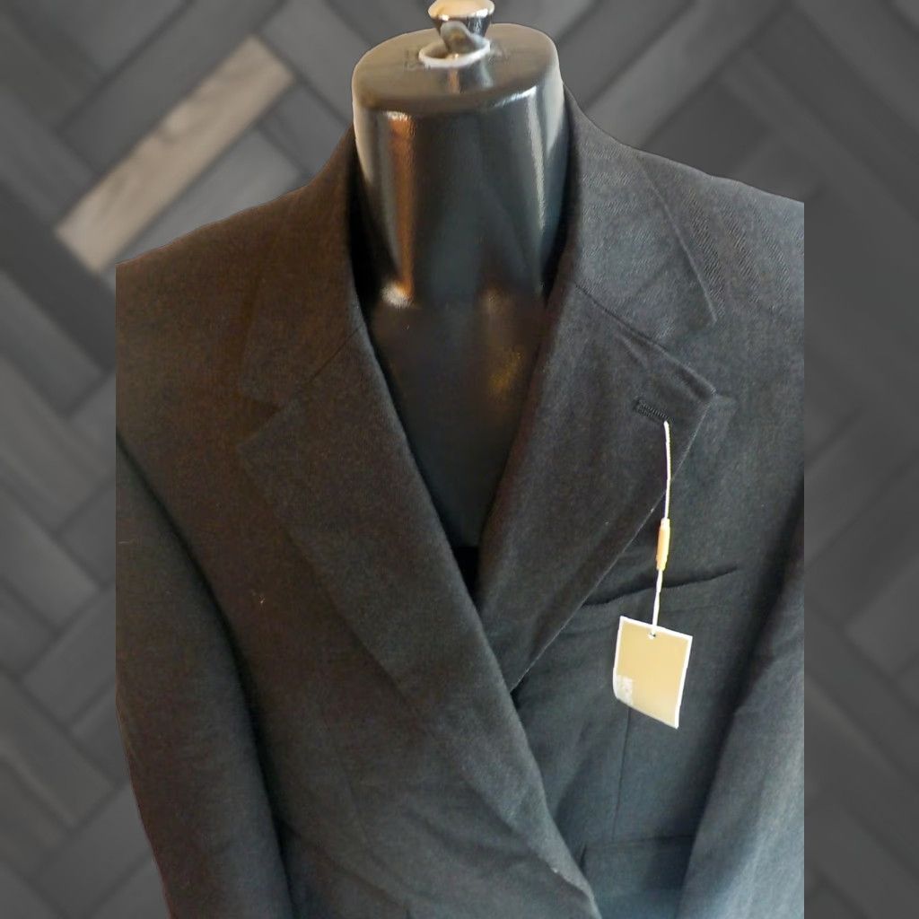 Michael Kors MICHAEL KORS Blazer Herringbone 2 Button Brown Wool/Silk 46R Blazer Mens Jacket Size 46R - 1 Thumbnail