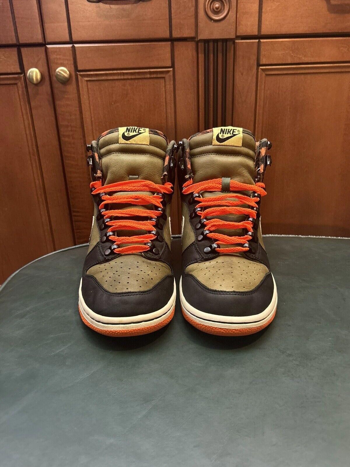 Nike Nike Men's Dunk High Prem HT GREEN ORANGE 314345-321 SZ 10 Size US 10 / EU 43 - 3 Thumbnail