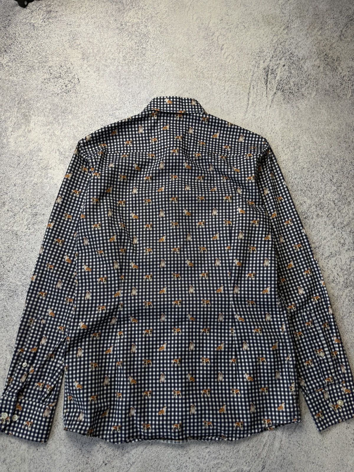 Eton ETON Mens Button Down Monogram Mops Slim Long Sleeve Shirt Size US M / EU 48-50 / 2 - 21 Thumbnail