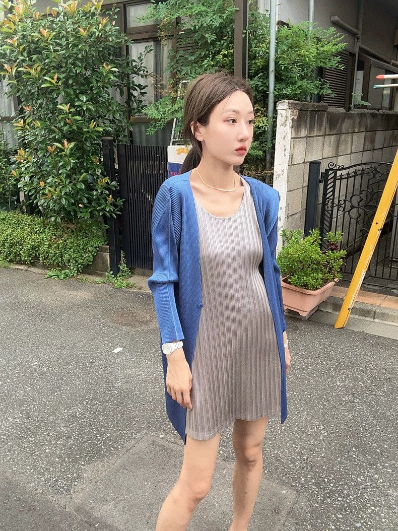 Issey Miyake Issey Miyake Blue Cardigan Sweater Size US M / EU 48-50 / 2 - 1 Thumbnail