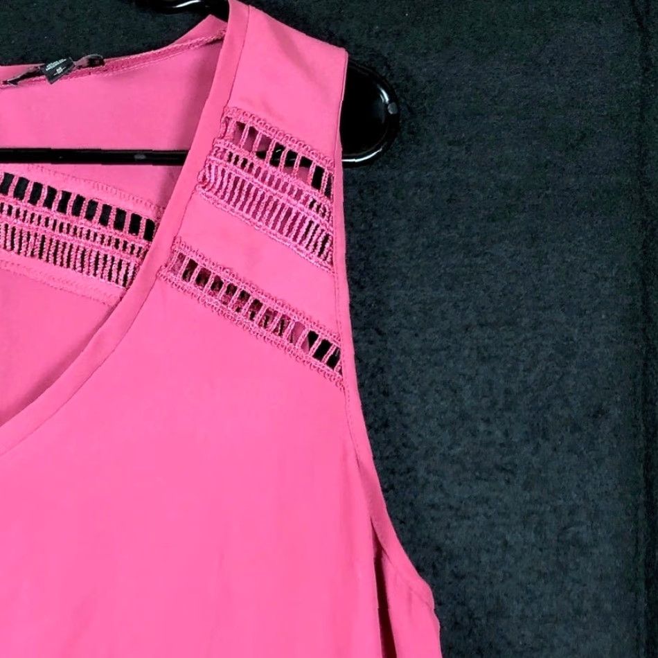 Express Express Blouse Sleeveless V-Neck Berry Pink M Medium Women Wet? Size M / US 6-8 / IT 42-44 - 5 Thumbnail