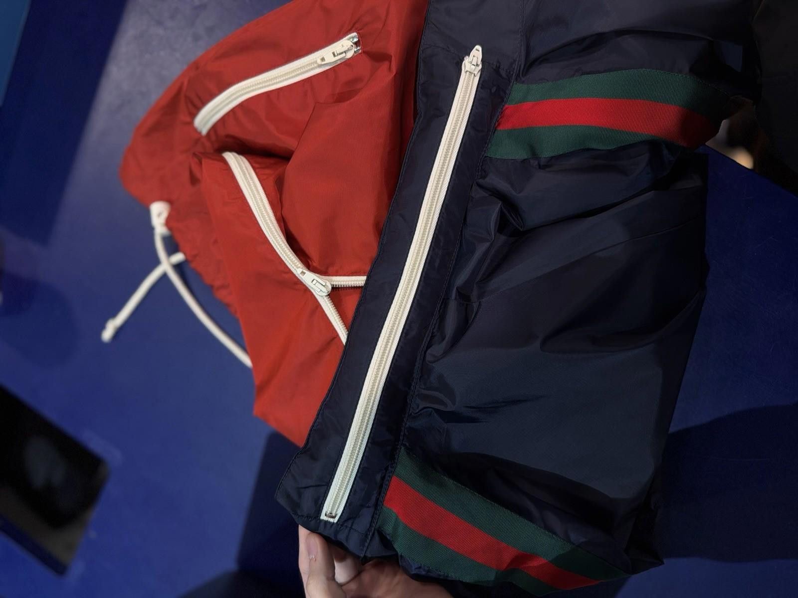 Gucci Gucci Navy Interlocking G Windbreaker Jacket Size (46) Size US L / EU 52-54 / 3 - 7 Thumbnail