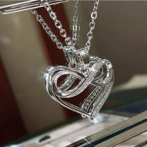 Other Infinity Heart Necklace for Women Love Pendant Gift Jewelry Size ONE SIZE - 6 Thumbnail