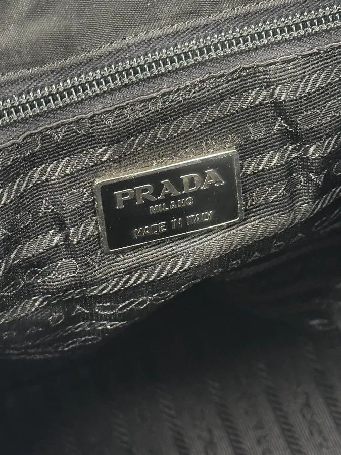 Prada 2000s Prada Black Buckles Nylon & Leather Messenger Bag Size ONE SIZE - 15 Thumbnail