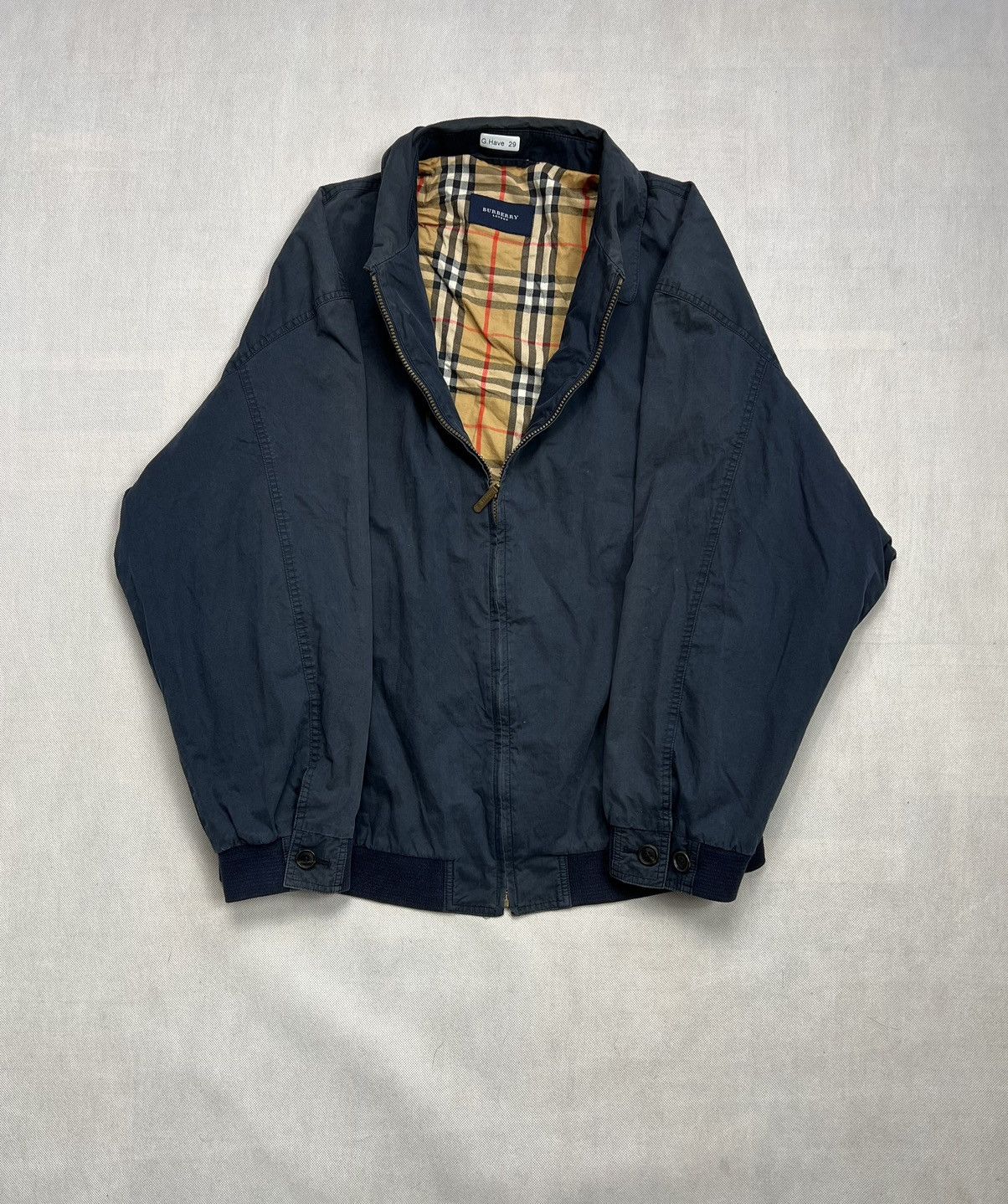 image of Jacket Burberry London Boxy Fit Vintage Zipped, Men's (Size XL)