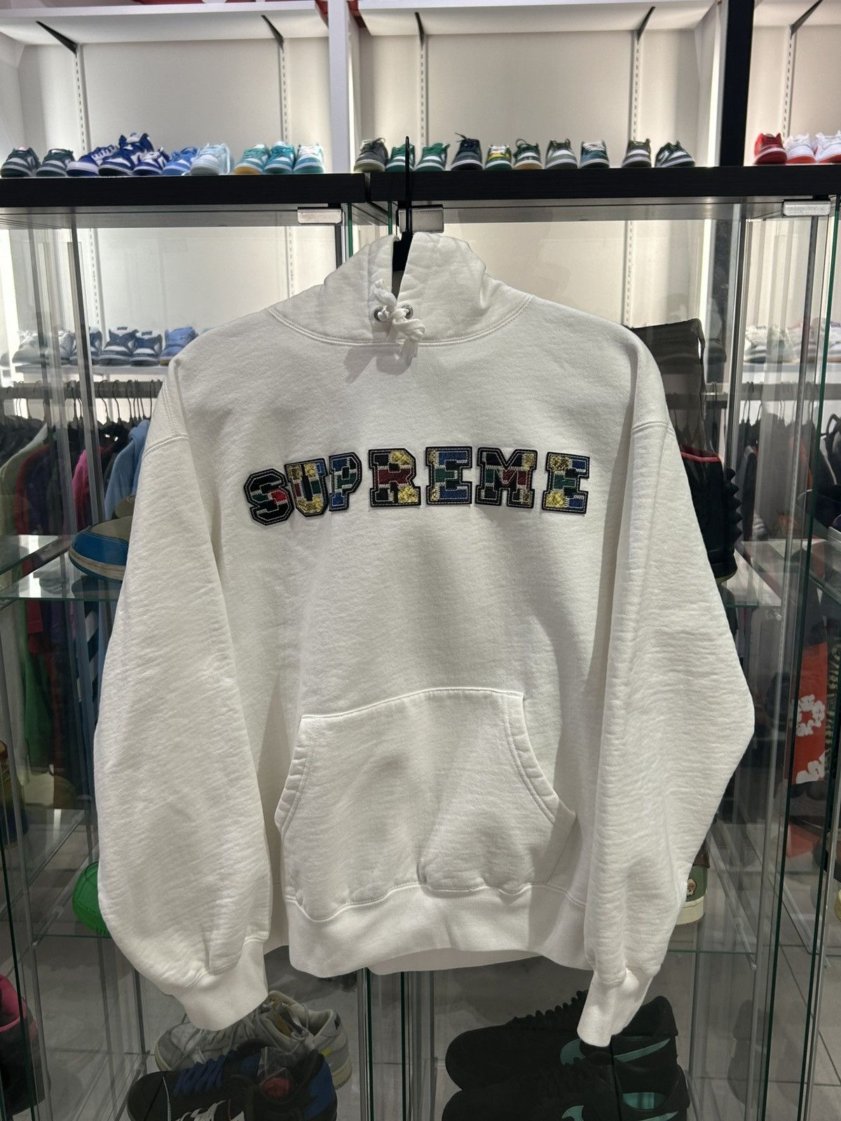Supreme Supreme collegiate patchwork leather hoodie Size US S / EU 44-46 / 1 - 1 Thumbnail