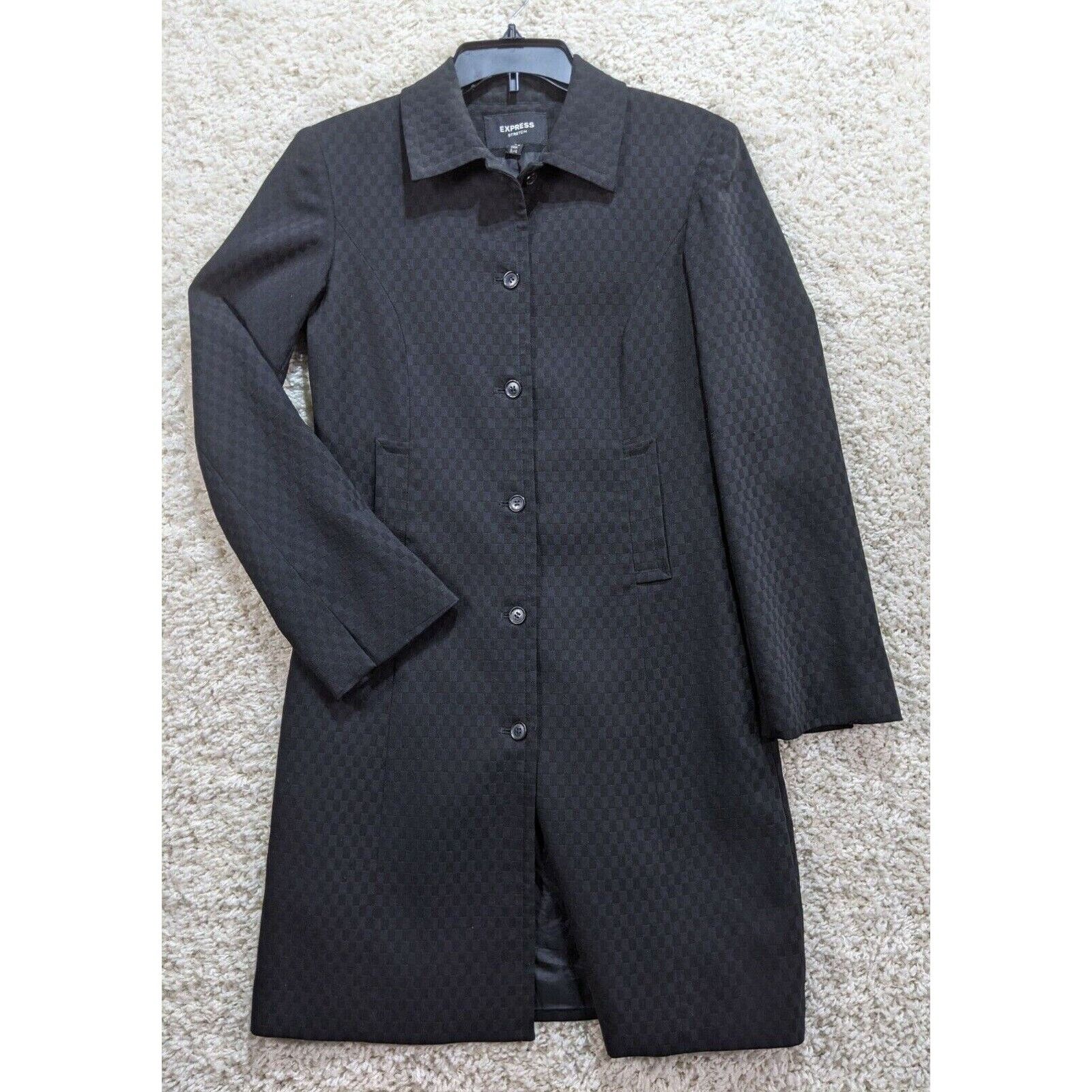 Express Express Coat Lady Coat Stretch Collar Button Lined 5/6 Size M / US 6-8 / IT 42-44 - 2 Thumbnail