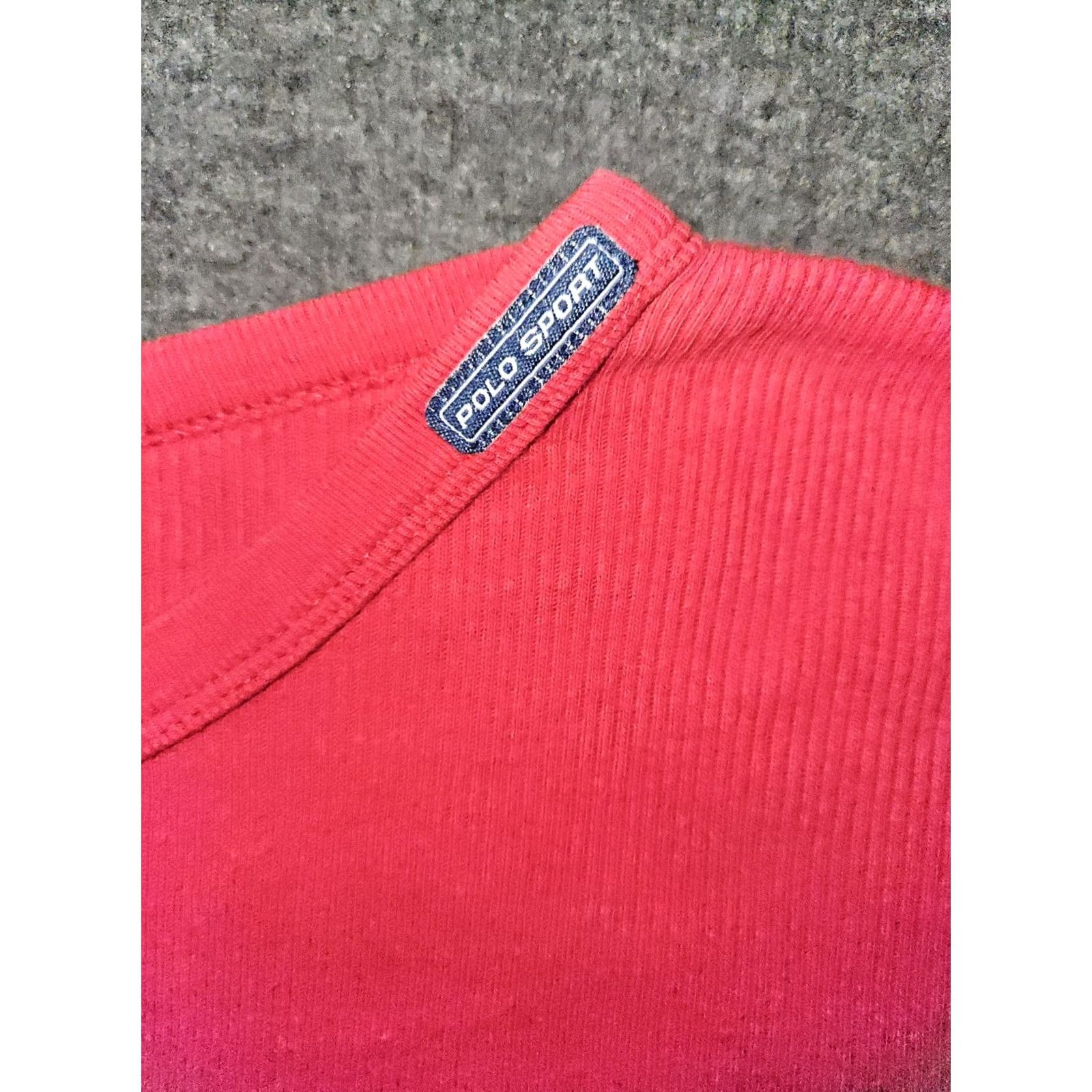 Vintage VINTAGE Polo Sport Shirt Women's XXL Red Short Sleeve Ribbed USA 90s Y2K Women's Top 2XL Red City Classic Designer USA Boys Girls Mens Womens Size XXL / US 16-18 / IT 52-54 - 5 Thumbnail
