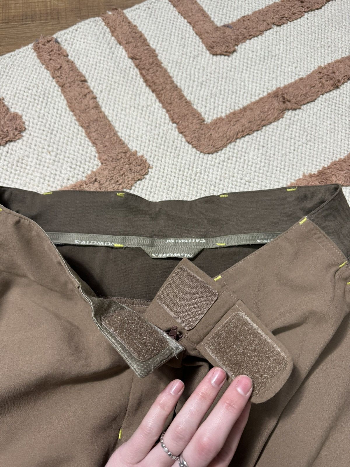Salomon VINTAGE SALOMON GORPCORE TIE PANTS Size 29" - 4 Thumbnail