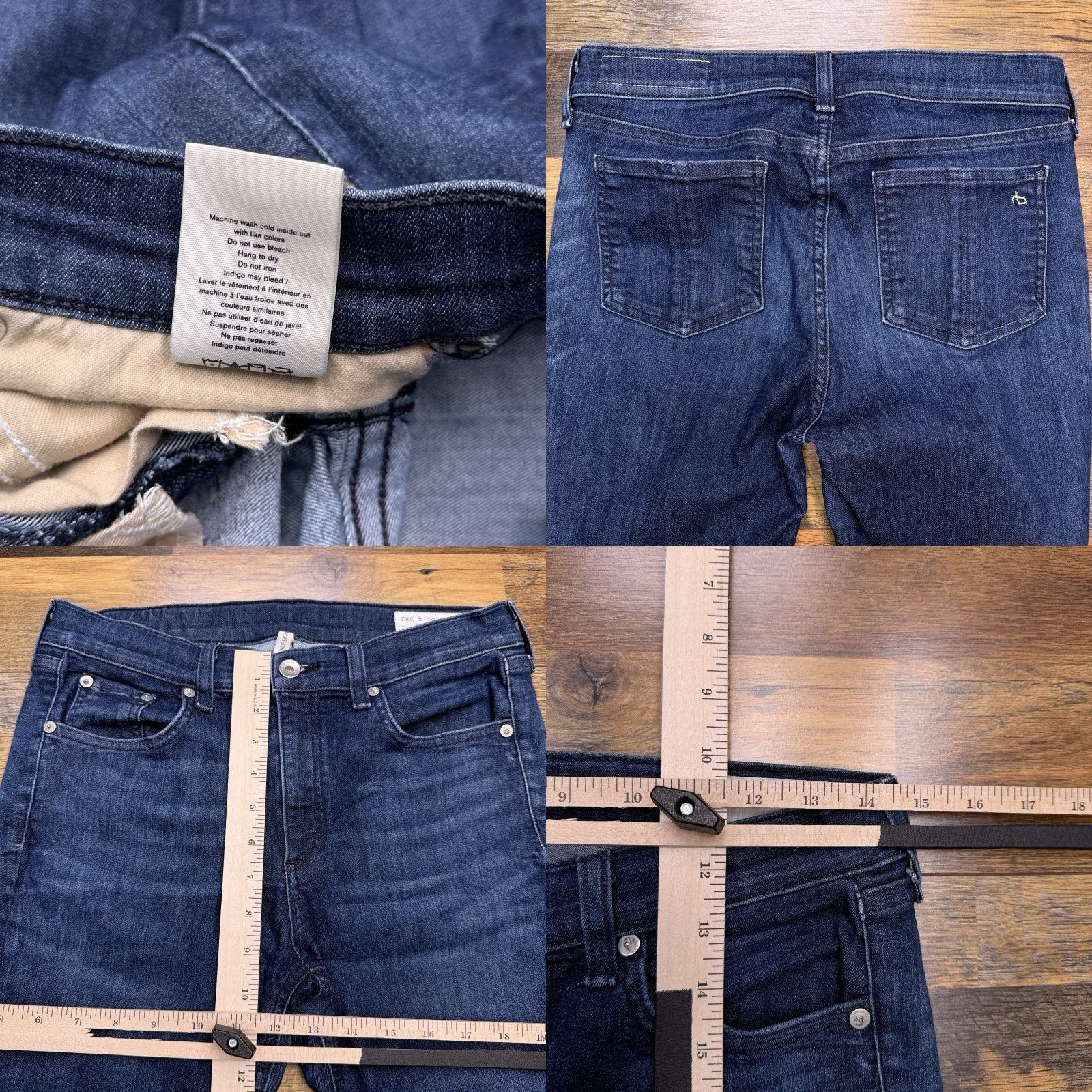 Rag & Bone Rag & Bone Jeans Skinny Mid Rise 30 Womens Denim 5-Pocket Stretch City Blue) Size 30" / US 8 / IT 44 - 8 Thumbnail