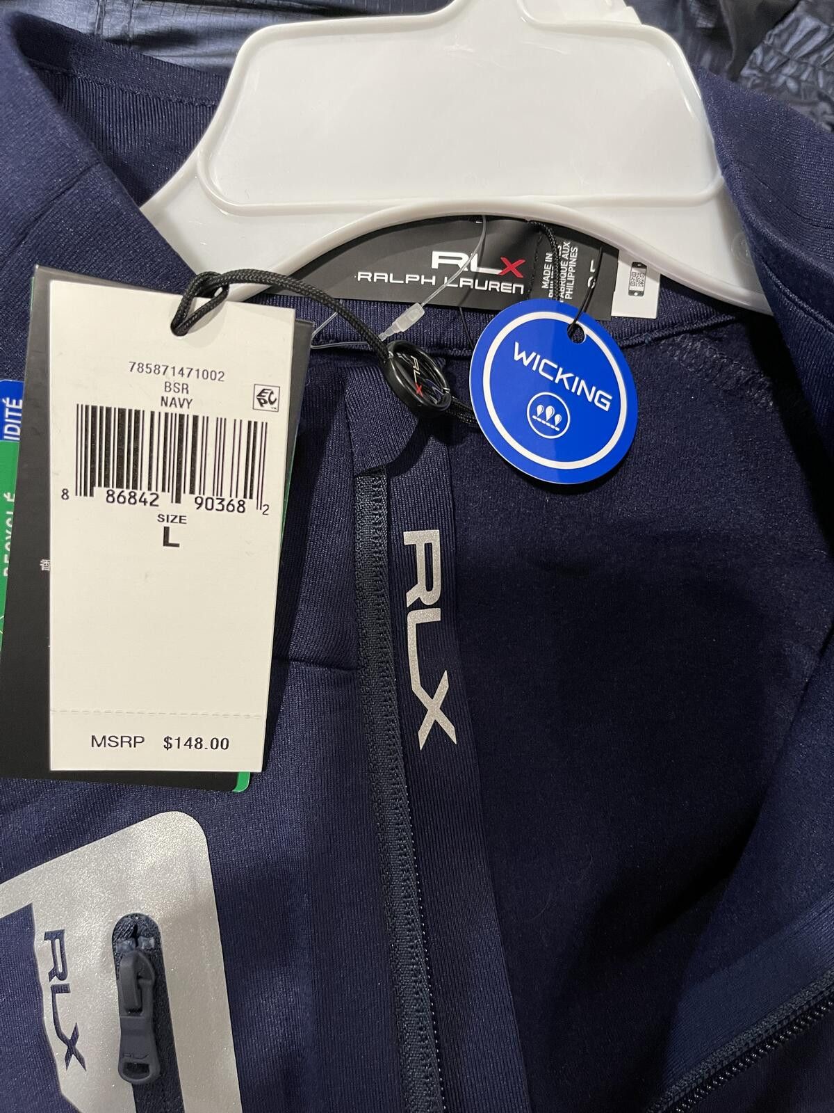 RLX Ralph Lauren RLX Ralph Lauren Navy Blue Quarter Zip Pullover Jacket SizeL Size US L / EU 52-54 / 3 - 4 Thumbnail