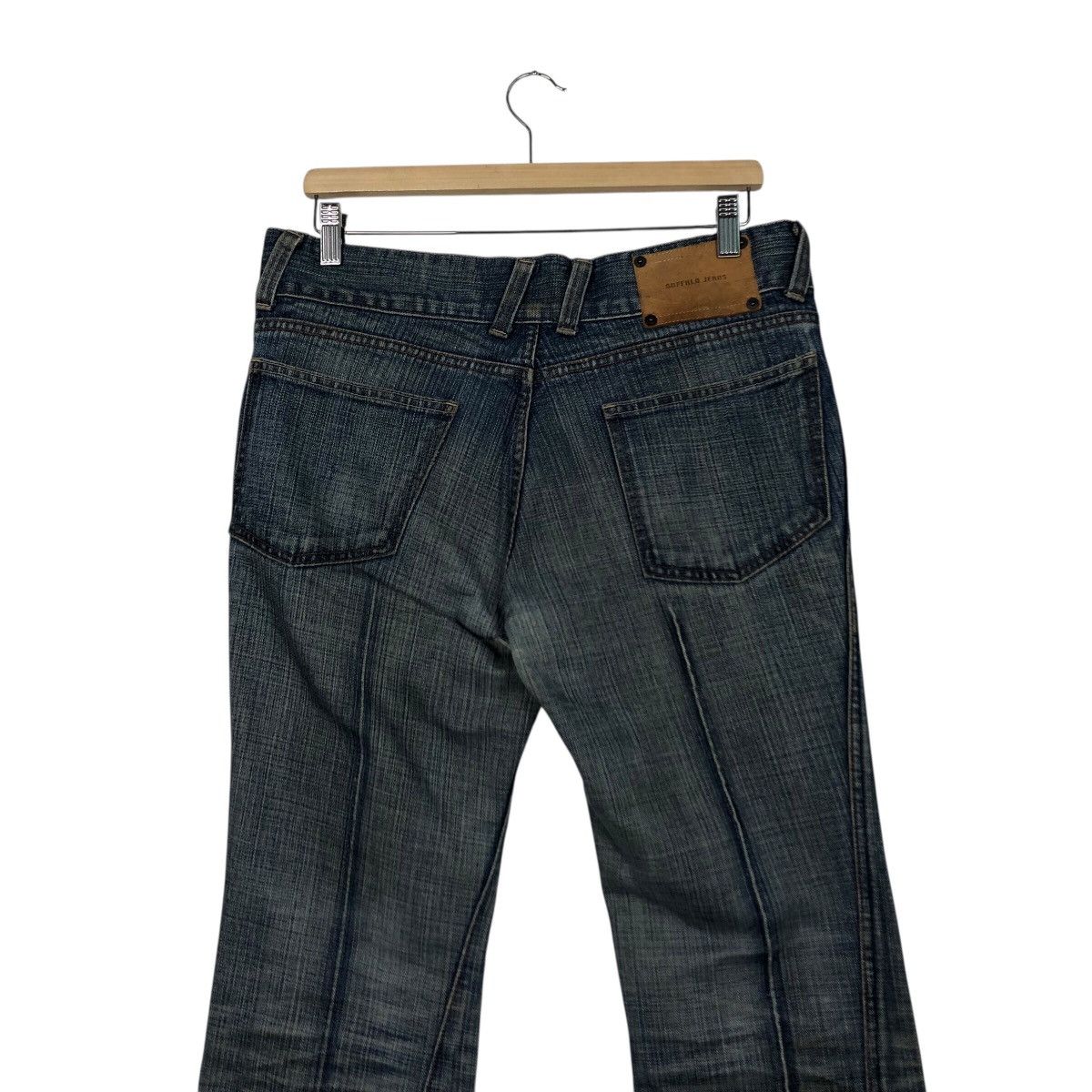 Japanese Brand Buffalo Jeans Y2K Moto Seam Denim — Early 2000s Archive Fade Size 33" - 12 Thumbnail