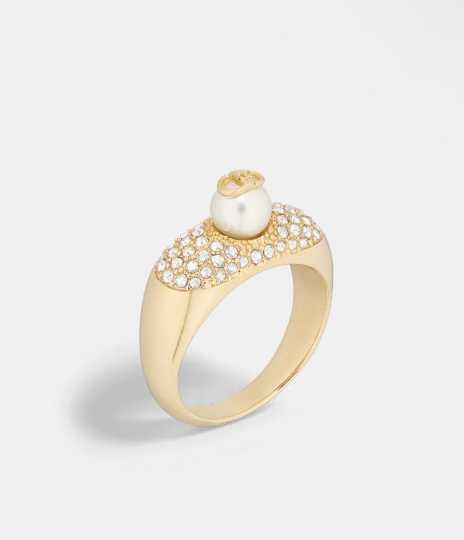 Dior Dior D-FUSION RING Gold-Finish Metal with White Resin Pearl Size ONE SIZE - 1 Thumbnail
