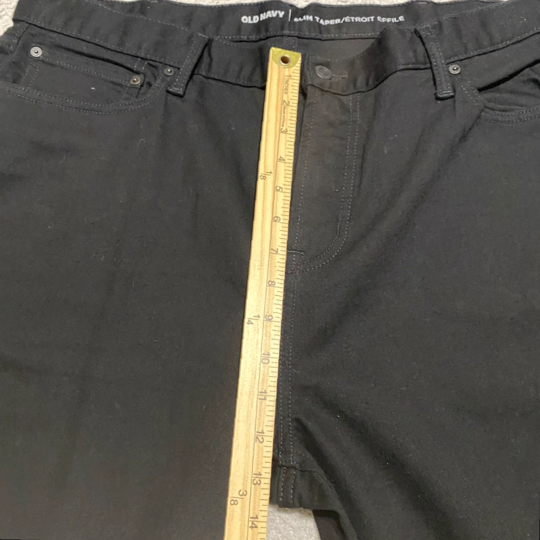 Old Navy Old Navy Mens Jeans Slim Dark Wash Black Denim 40x34 Mid Rise Stretch Tapered 5-Pocket Denim Size US 40 / EU 56 - 7 Thumbnail