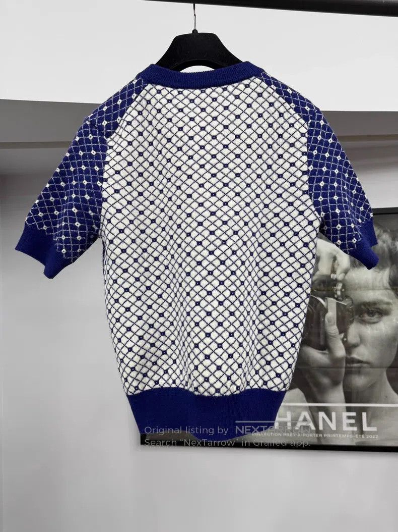 Dior Dior 26 new blue short-sleeved knitwear Size XS / US 0-2 / IT 36-38 - 3 Thumbnail