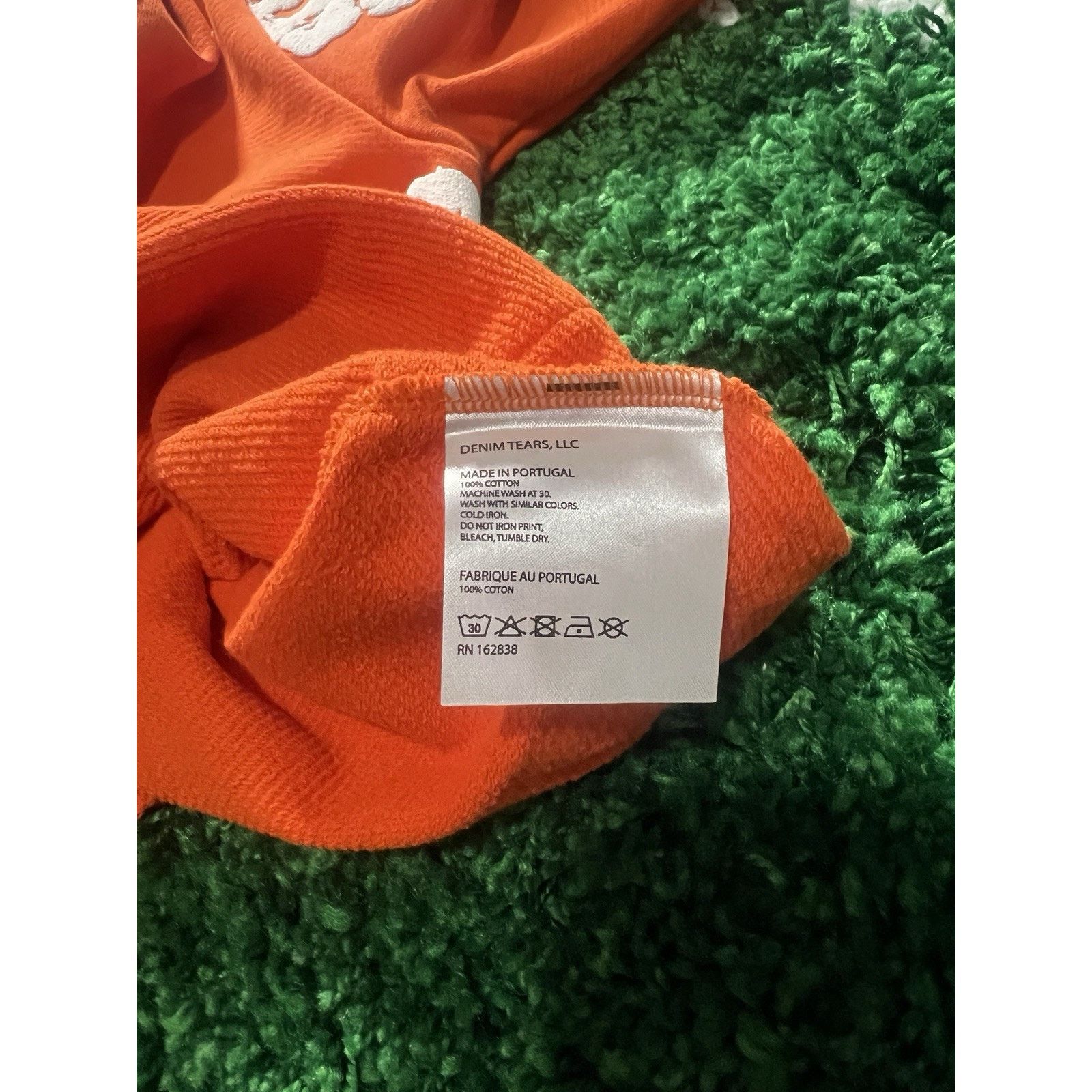 DENIM TEARS Denim Tears The Cotton Wreath Sweatshirt Orange Medium FW23 Size US M / EU 48-50 / 2 - 4 Thumbnail