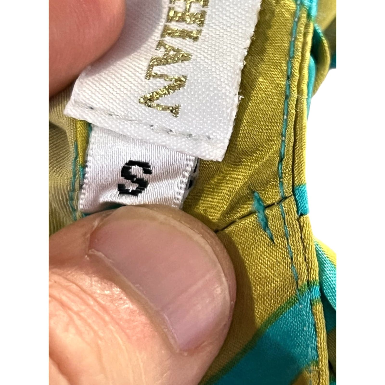 Vintage Tracy Negoshian Women's Dress Sleeveless Floral Blue & Gold Knee Length S Shifts Casual Summer Madeira? Wait. Size S / US 4 / IT 40 - 8 Thumbnail