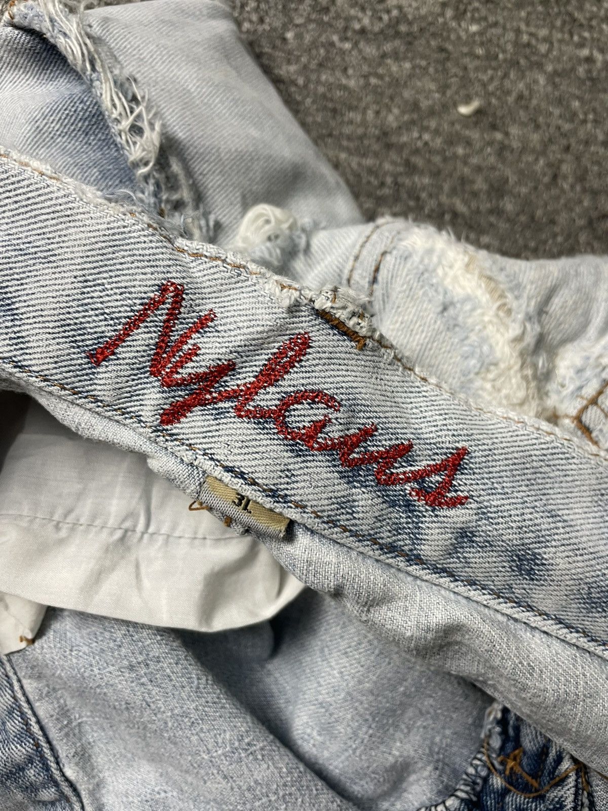 Japanese Brand × Vintage Vintage NYLAUS Custom Ripped Jeans (89) Size US 33 - 10 Thumbnail