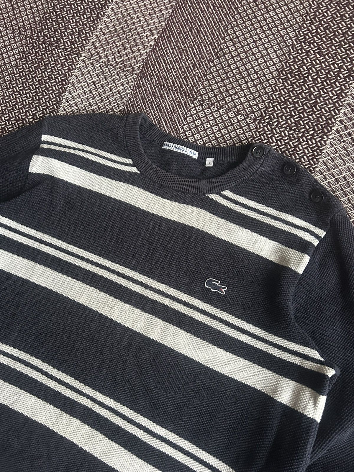Lacoste Vintage Lacoste Solid Style Crewneck Sweater Mens Size 5 / L Size US L / EU 52-54 / 3 - 3 Thumbnail