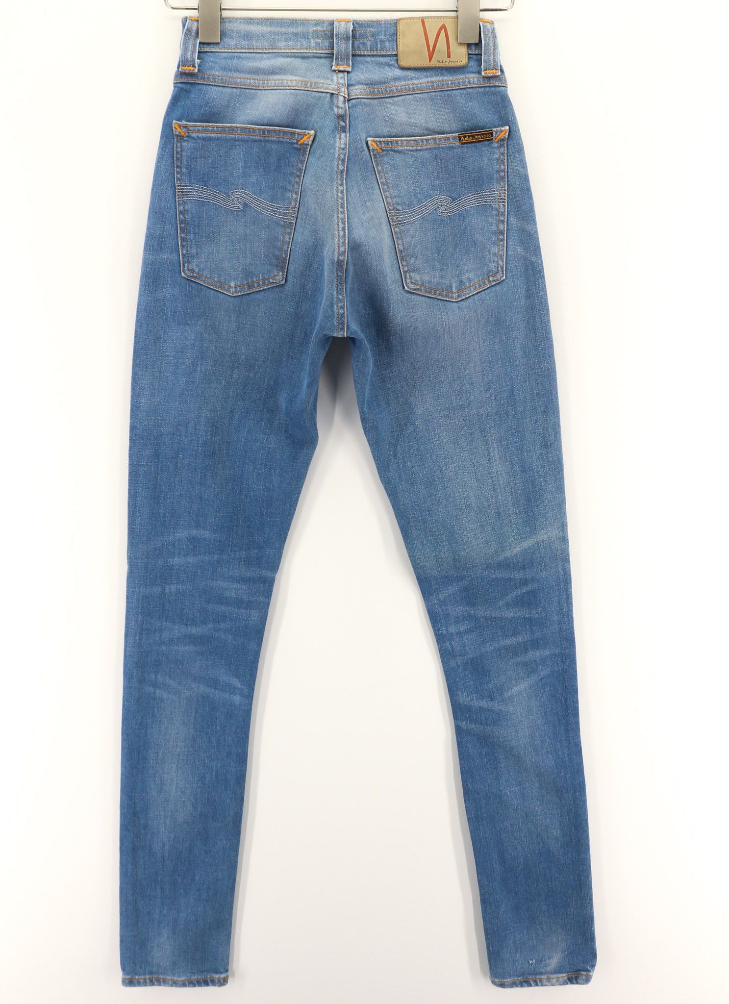 Nudie Jeans PIPE LED W27/L34 Crispy Pepper Blue Stretch Jeans 80453 Size 27" / US 4 / IT 40 - 4 Thumbnail
