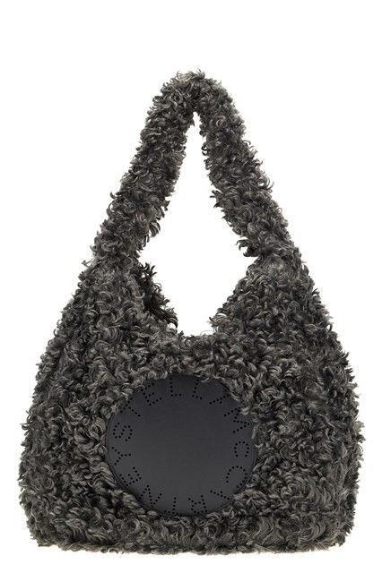 STELLA MCCARTNEY Gray Teddy Shoulder Bag New