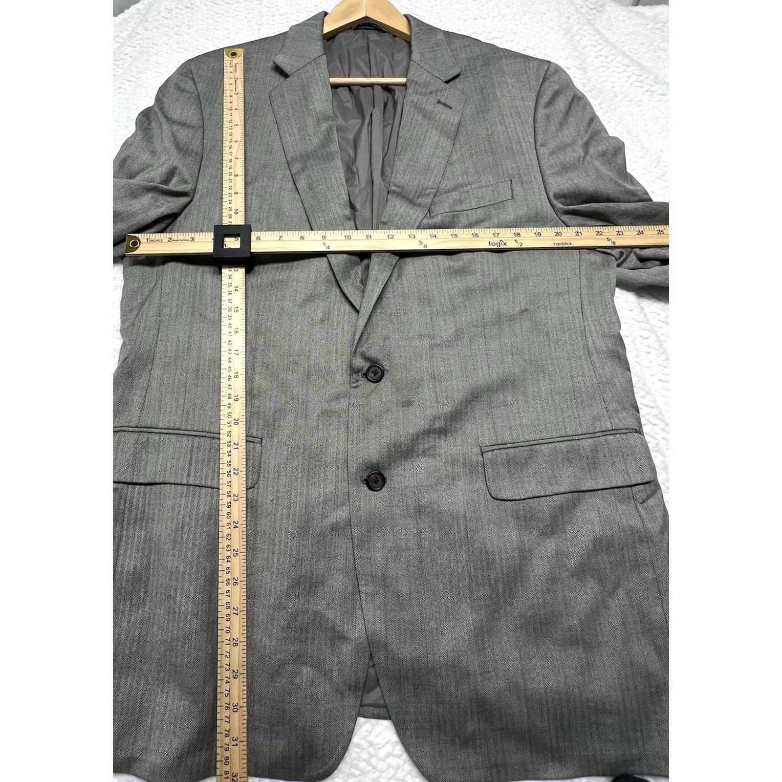 Ralph Lauren Ralph Lauren Blazer Mens 46L Wool Tweed Herringbone - Single-Breasted, Four-Button Sleeves, Notch Lapel, Wool Lining, Dry Clean Only, Big & Tall Size ONE SIZE - 6 Thumbnail