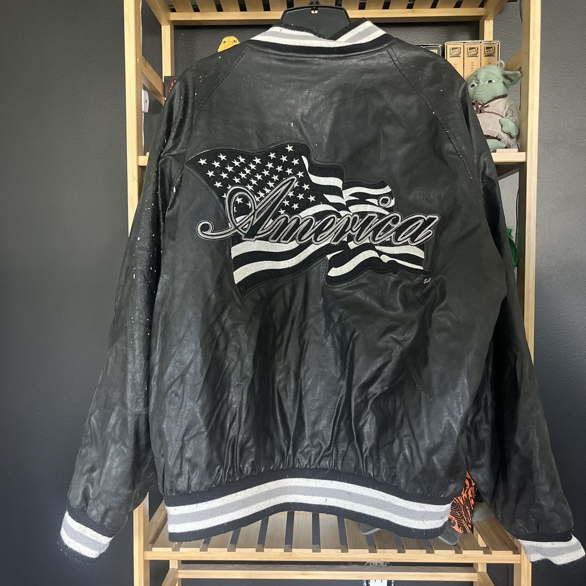 Steve And Barrys Vintage Steve & Barry’s America Flag Varsity Jacket Size US M / EU 48-50 / 2 - 4 Thumbnail